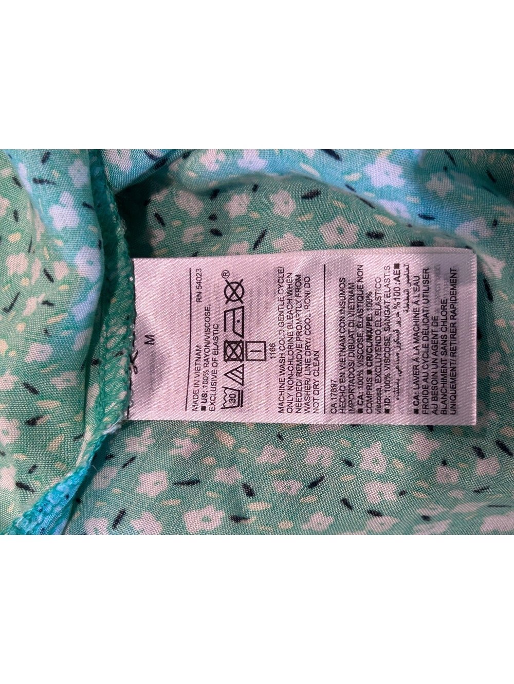 Old Navy Green Floral Wrap Midi Dress Women’s Medium Ruffle V-Neck Casual - Picture 5 of 11